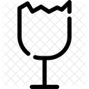 Vidrio Fragil Material Icono