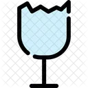 Vidrio Fragil Material Icono