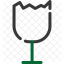 Vidrio Fragil Material Icono