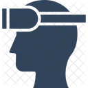 Pantalla Montada En La Cabeza Dispositivo Montado En La Cabeza Realidad Virtual Icon