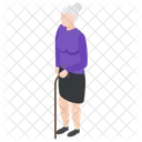 Vieille Femme Vieille Dame Grande Dame Icon