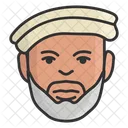 Anciano Avatar De Barba Macho Icono