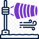 Viento Calcetin Meteorologia Icono