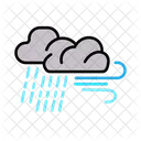 Lluvia Ventosa Ventoso Lluvia Icono