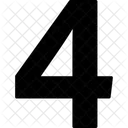 Vier Zahlen Numerische Symbol