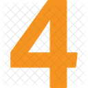 Vier Zahlen Numerische Symbol