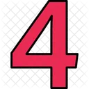 Vier Zahlen Numerische Symbol