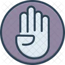 Vier Finger Hand Symbol