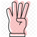 Vier Finger  Symbol