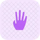 Vier Finger Handzeichen High Five Symbol