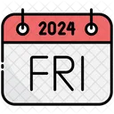 Viernes Calendario 2024 Icono