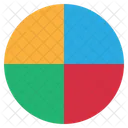 Quartal Kreisdiagramm Grafik Symbol