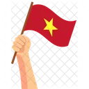 Vietnam Hand Holding Nation Symbol Icon
