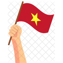 Mano de vietnam Flag Icono