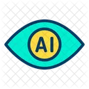 Artificial Intelegence Eye Scan Icon