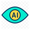 Artificial Intelegence Eye Scan Icon