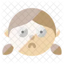 Girl Face Suspicion Icon