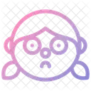 Girl Face Suspicion Icon