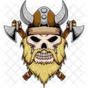 Viking Skull Helmet Icon