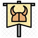 Viking Banner Viking Flag Badge Icon