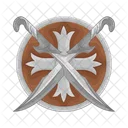 Escudo e espada viking  Ícone