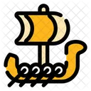 Viking Ship Boat Sailboat Icon