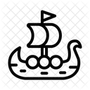Viking Ship Sail Ancient Icon