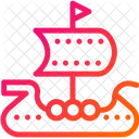 Viking Ship Vessel Antique Icon
