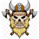 Vikingo Craneo Casco Icon