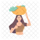 Village Woman Indian Lady Indian Woman Icon