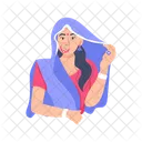 Village Woman Indian Woman Indian Citizen Icon