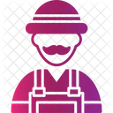 Villager Farmer Asian Icon