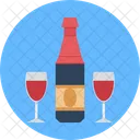 Vin Verre Bouteille De Biere Icône