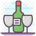 Vin Bouteille De Biere Alcool Icône