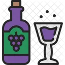 Vinho Copo Garrafa Ícone