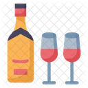 Vino Alcohol Bebida Icono