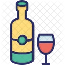 Vino Botella Vidrio Icono