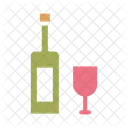 Vino Vidrio Botella Icon