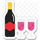 Vino Vidrio Alcohol Icon