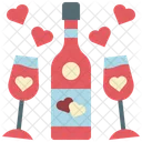 Vino Bebida Vidrio Icono