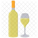 Vino Blanco Vino Botella Icono
