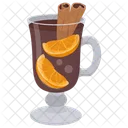 Vino Caliente Vino Caliente Bebida Navidena Icono