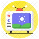 빈티지 텔레비전 TV 아이콘