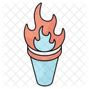 Vintage Torch Firelamp Flaming Torch Icon