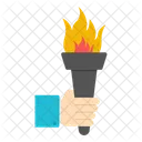 Vintage Torch Firelamp Flaming Torch Icon