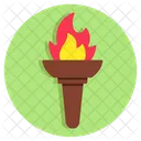 Vintage Torch Firelamp Flaming Torch Icon