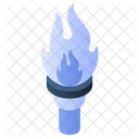 Vintage Torch Firelamp Flaming Torch Icon