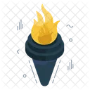 Vintage Torch Firelamp Flaming Torch Icon