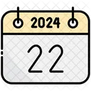 Vinte E Dois Calendario 2024 Ícone