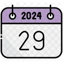 Vinte E Nove Calendario 2024 Ícone